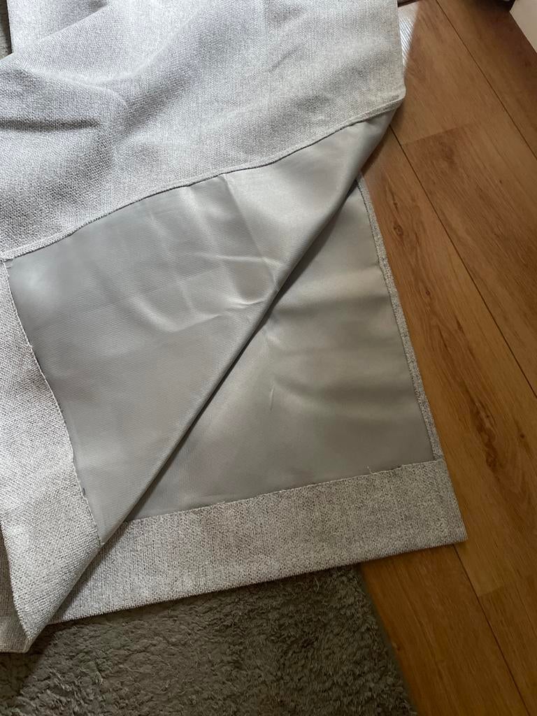 4x Karwei Verduisterende Overgordijnen Beige Gemêleerd, Huis en Inrichting, Ophalen, 200 cm of meer, Beige, 50 tot 100 cm