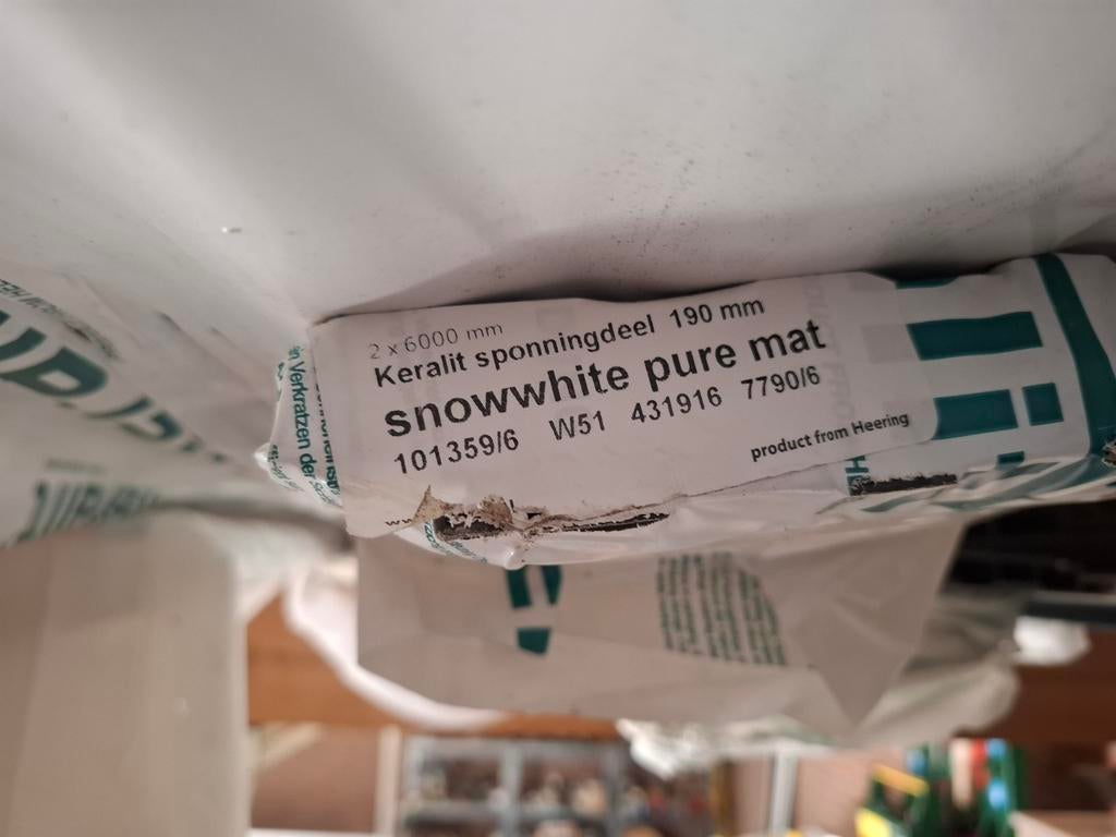 Nieuw keralit sponningdeel 190 mm snowwhite pure mat, Ophalen, Overige materialen, 30 cm of meer, 50 tot 150 cm