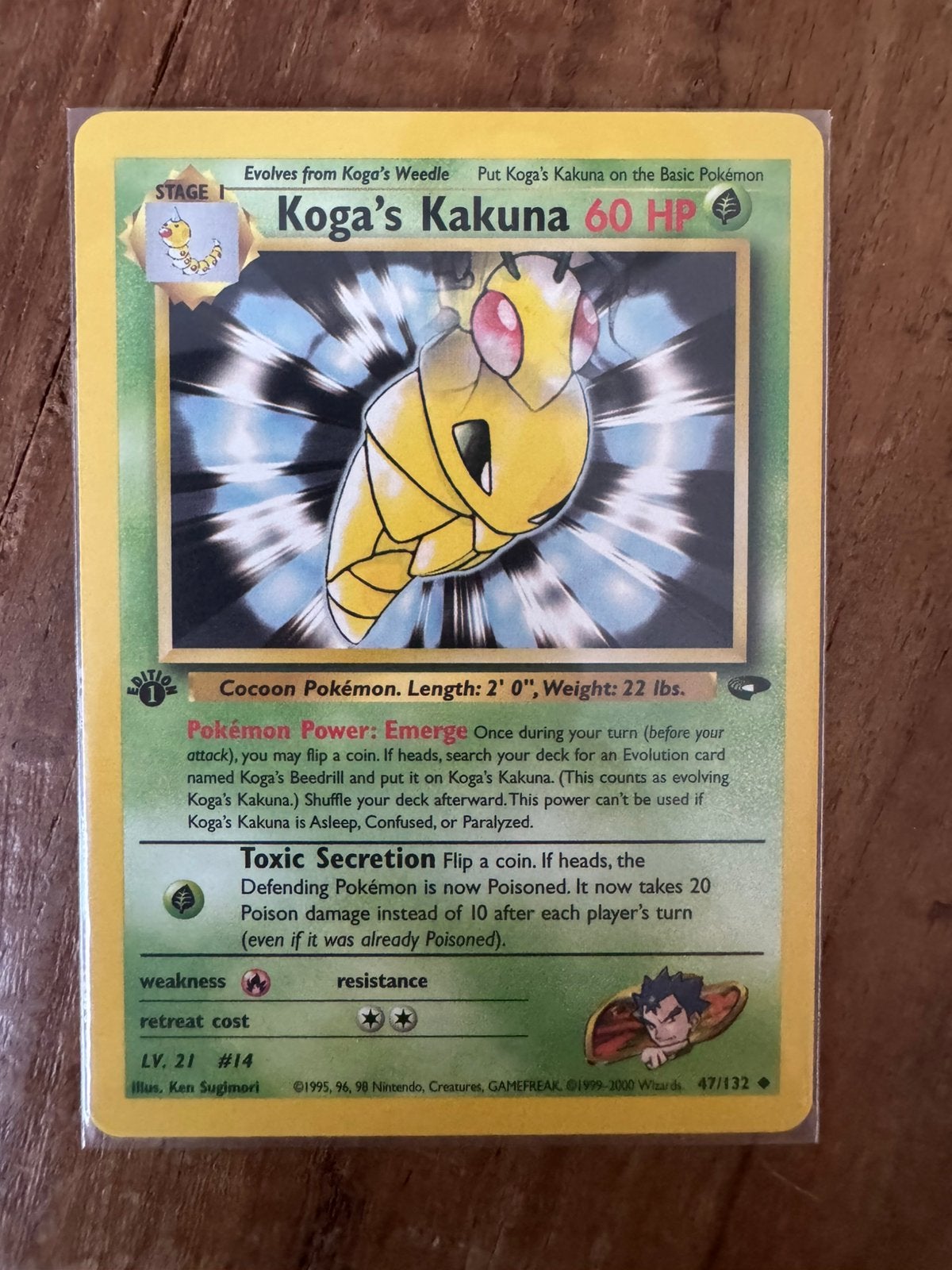 Pokémon kaart Koga’s Kakuna Engels - Gym Challenge 47/132, Ophalen of Verzenden, Zo goed als nieuw