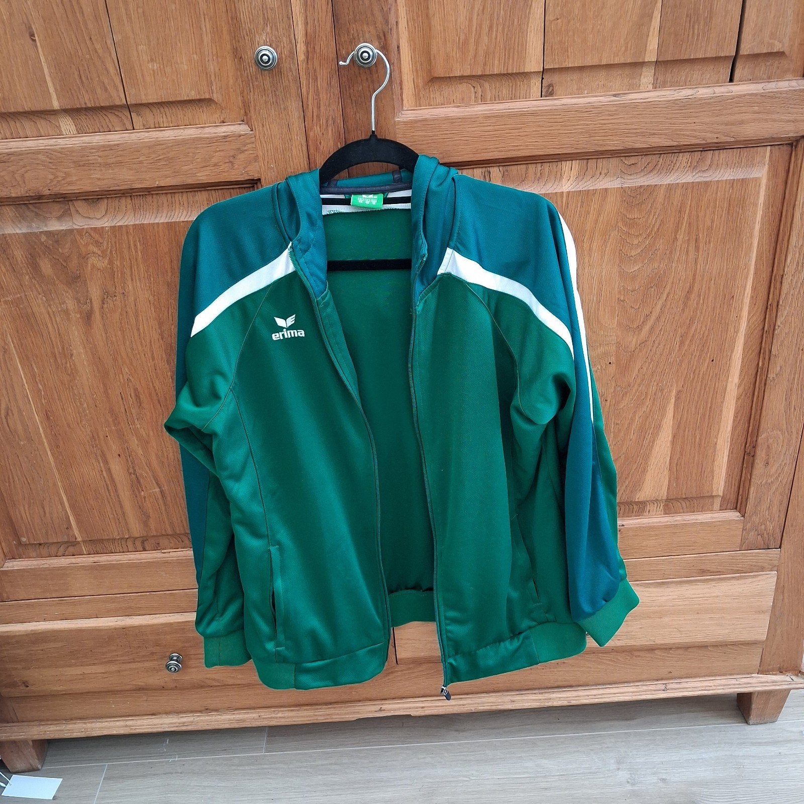 Stoer en stijlvol Erima trainingsjack, Erima, Maat 46/48 (XL) of groter, Ophalen of Verzenden, Groen
