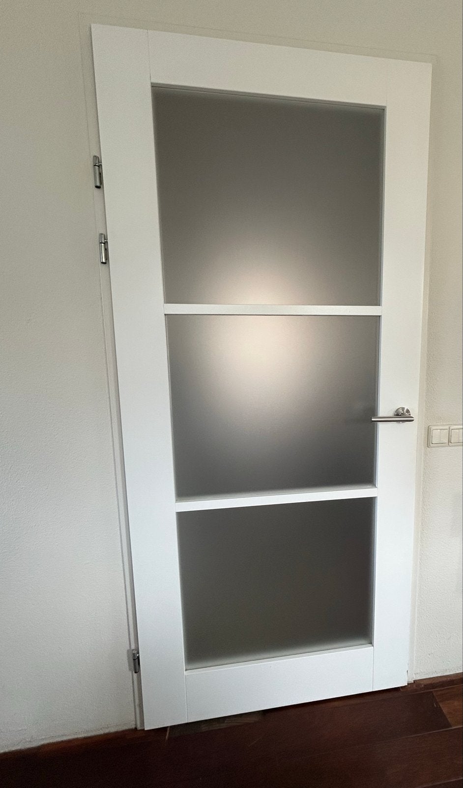 Moderne binnendeur met matglas, Ophalen, 80 tot 100 cm, Binnendeur, Zo goed als nieuw