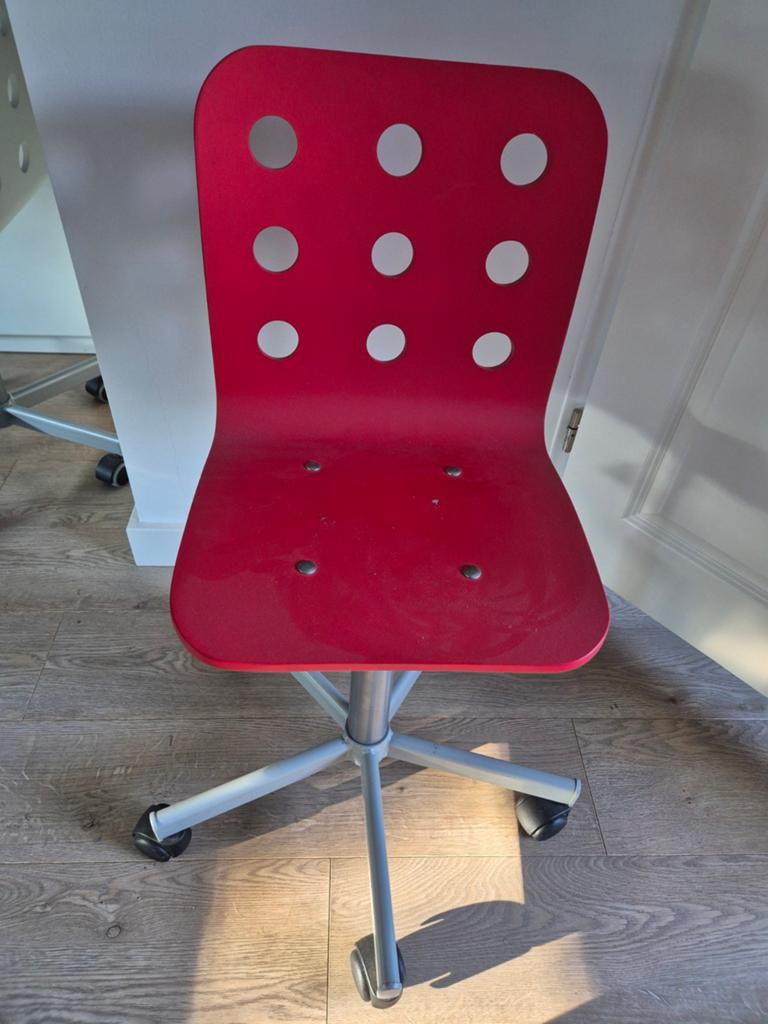 Rode bureaustoel Jules IKEA, Ophalen, Gebruikt, Rood, Bureaustoel