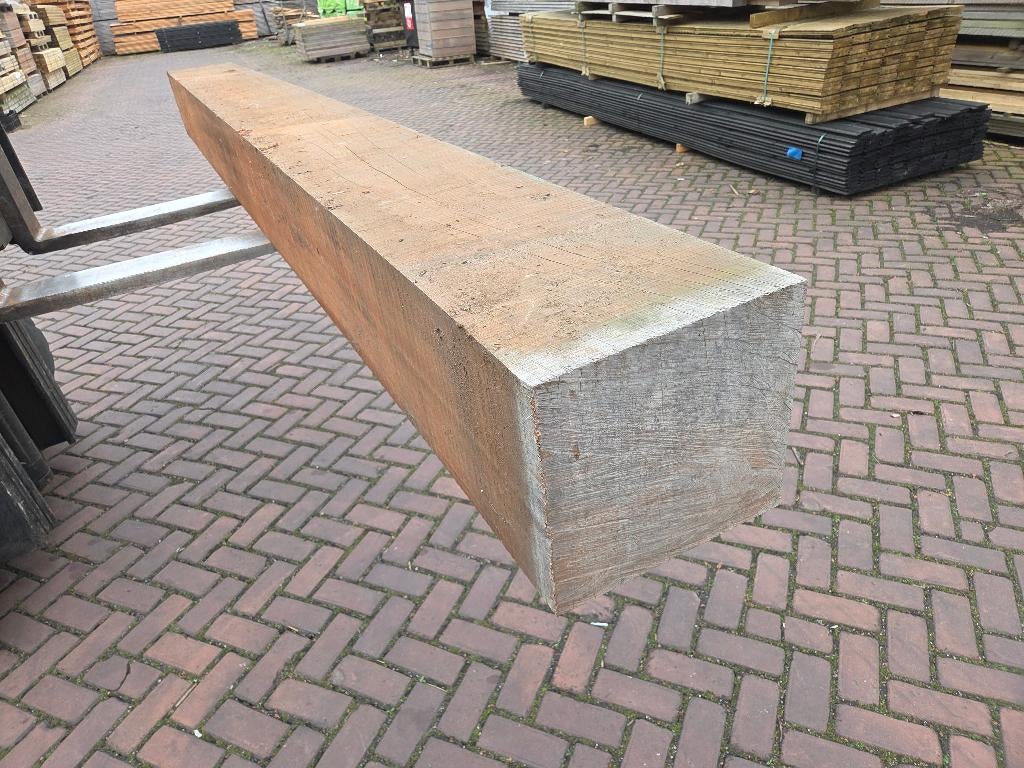 Azobé hardhouten paal / balk 30x32 cm 3.70 m lang - nr: HB9, Tuin en Terras, Palen, Balken en Planken, Ophalen, Nieuw, Hardhout