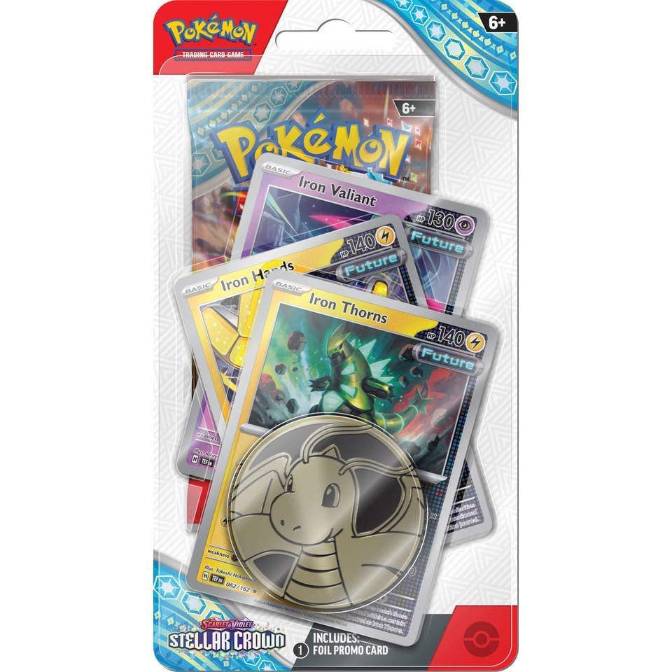 Pokémon Stellar Crown Premium Checklane Blister Iron Thorns, Ophalen of Verzenden, Nieuw, Booster, Foil