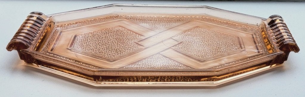 Prachtig Art Deco dienblad van glas  in prima staat, Ophalen of Verzenden