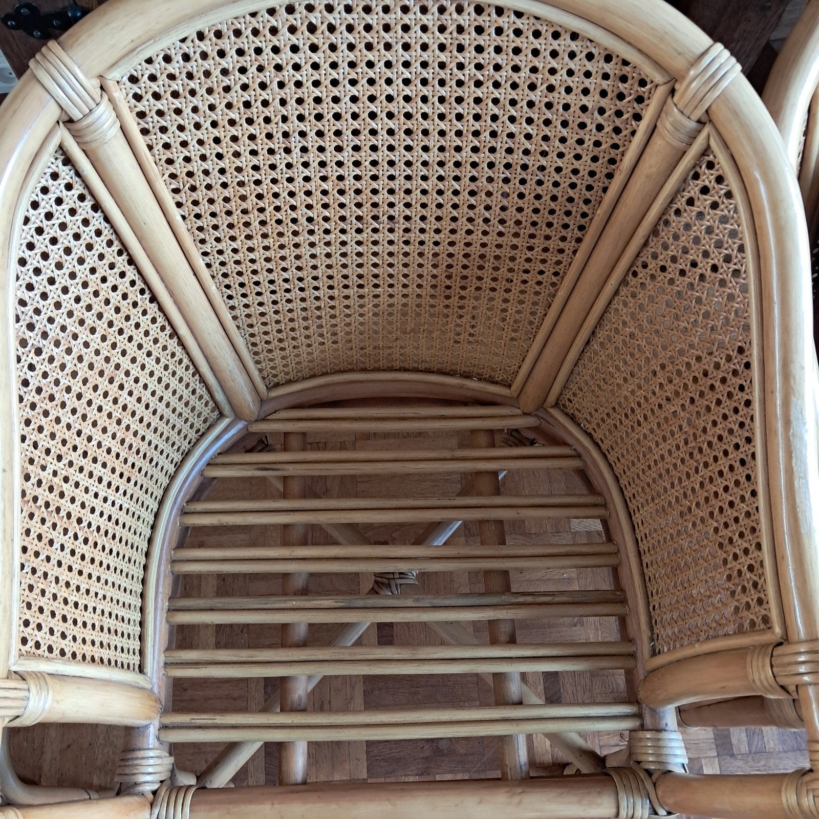 4 rotan stoelen met kussens, Ophalen