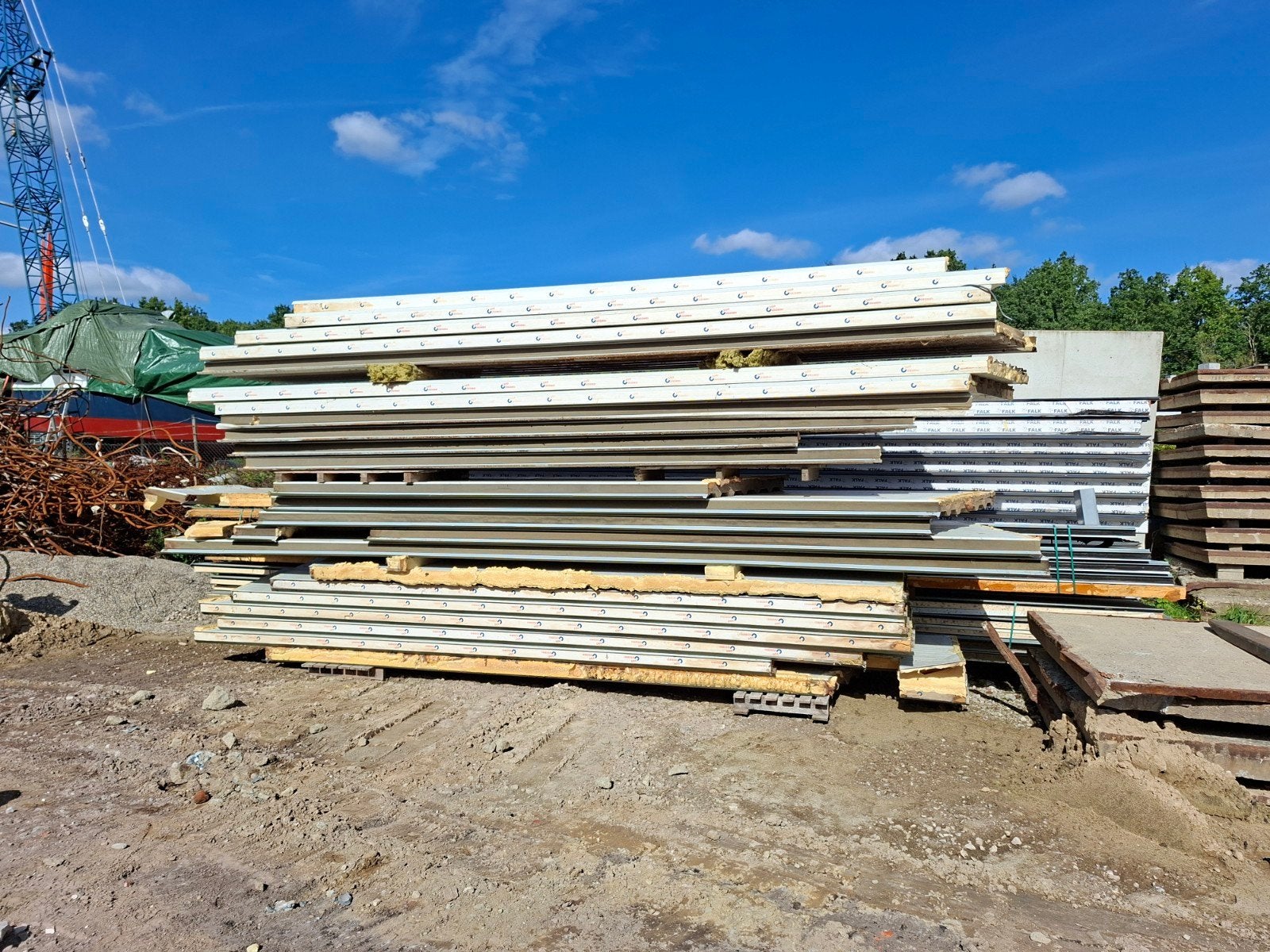 Sandwichpanelen, dakplaten,, Ophalen, Gebruikt, 250 cm of meer, Overige typen