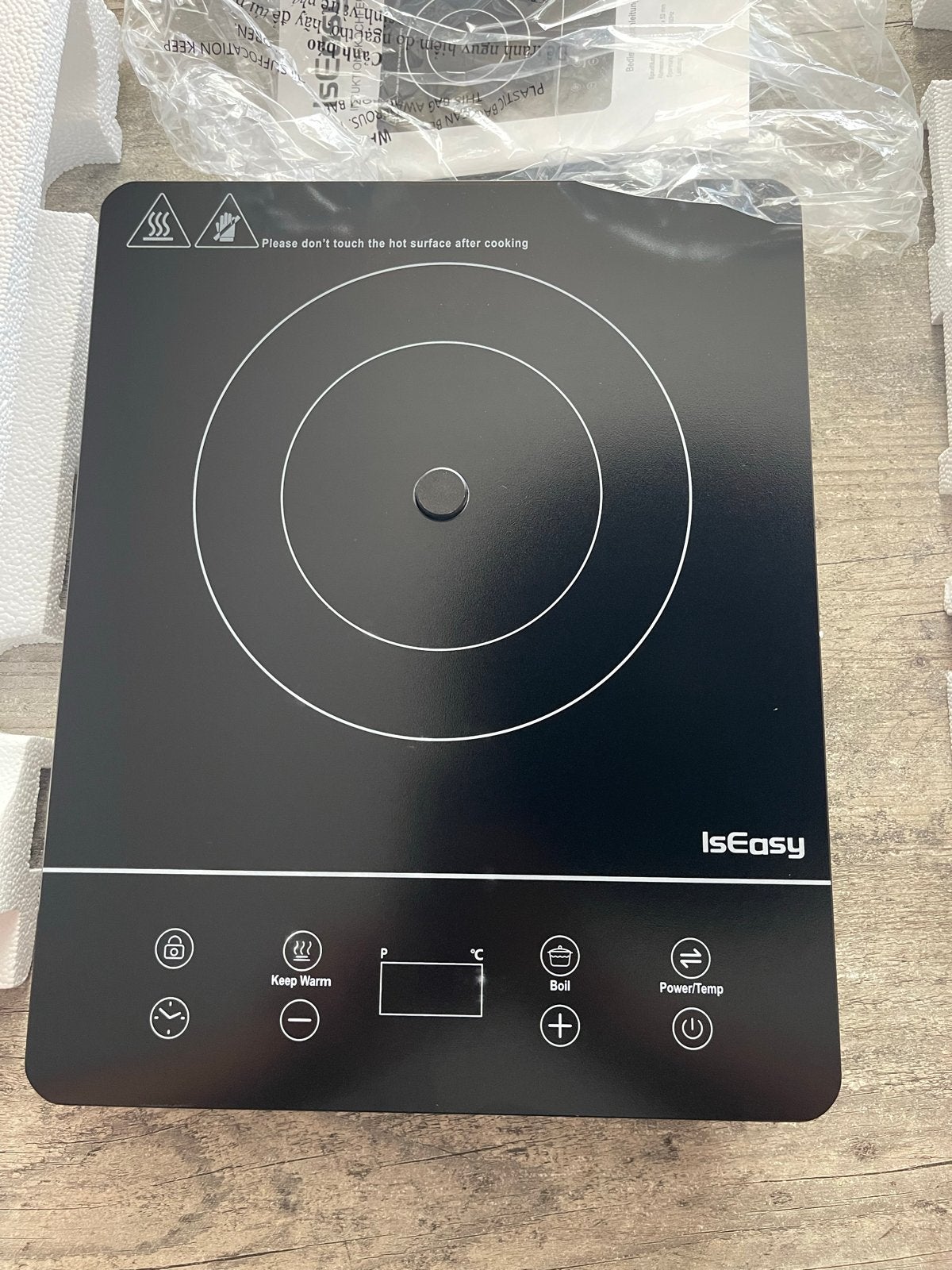 Nieuwe IsEasy Inductiekookplaat 2100W – 1 Pits Vrijstaand, Nieuw, 3 kookzones of minder, Ophalen of Verzenden, Inductie