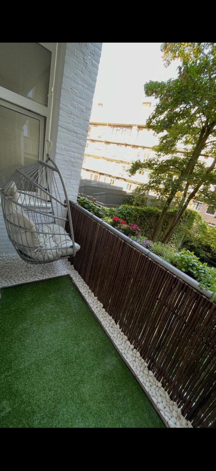 Triplex hangstoel grijs, Tuin en Terras, Hangmatten, Ophalen, Gebruikt, Eenpersoons, Binnen