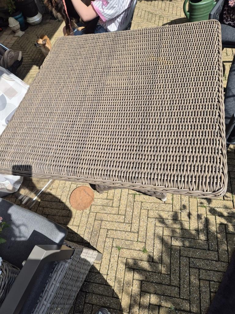 2 tuintafels vierkant 90x90, Tuin en Terras, Ophalen, Vierkant, Wicker