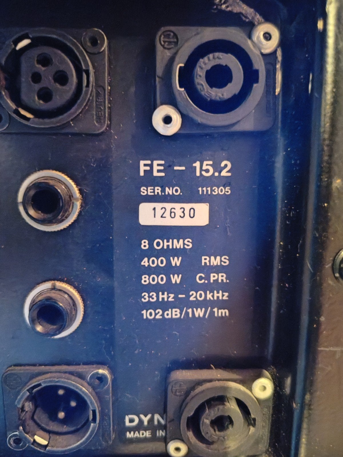 Foto 6 van Dynacord FE 15:2 Professionele Luidspreker (400W RMS)