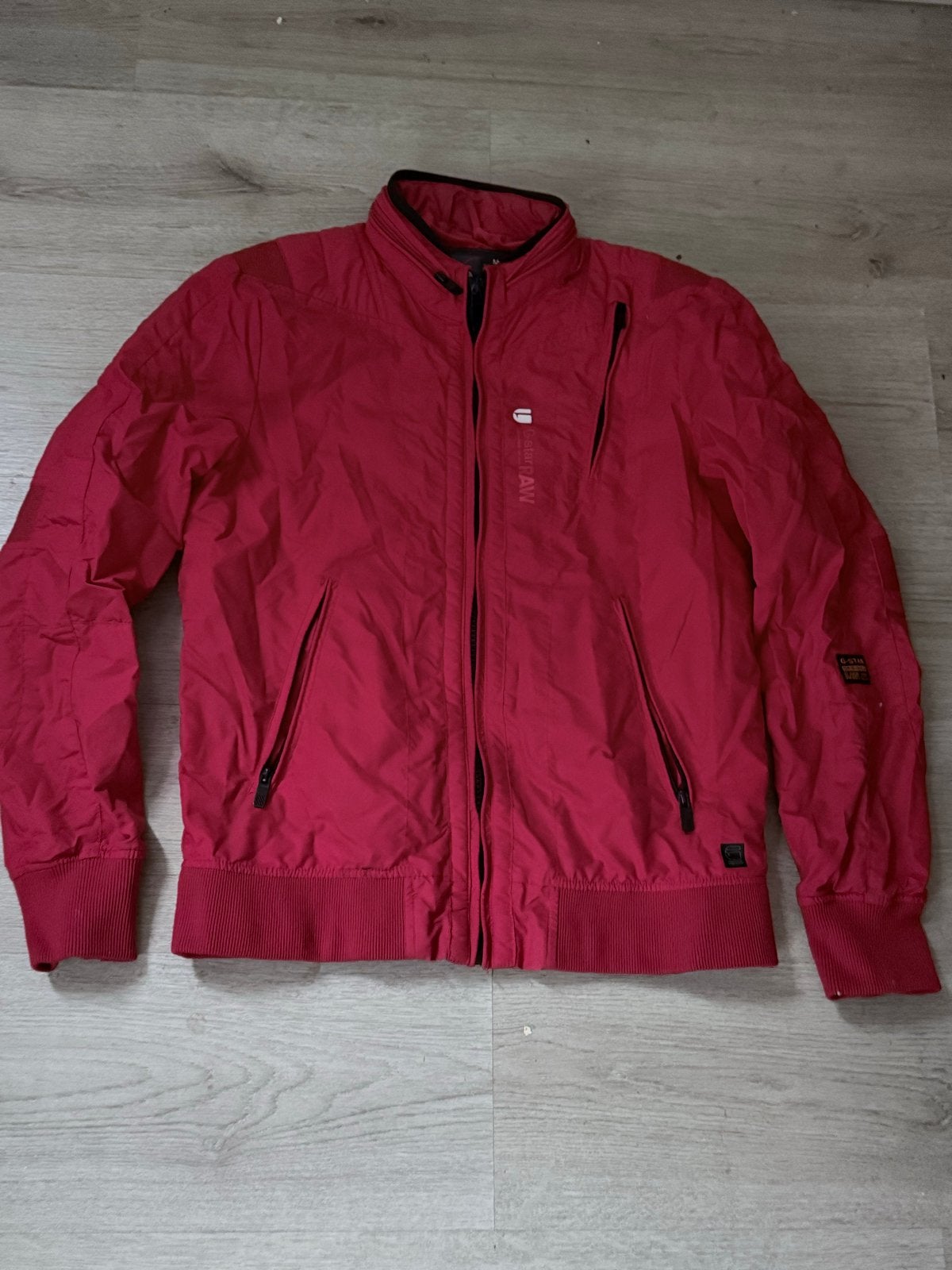 G-Star Sportieve Voorjaar/Najaar Jas - Rood Maat M, Ophalen, Gedragen, Maat 48/50 (M), Rood