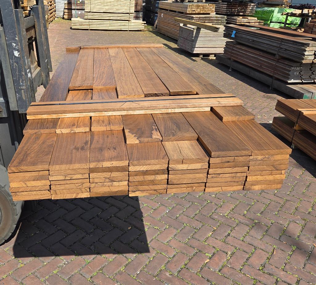Geschaafde hardhouten planken 20x140 mm – nr: HP153, Ophalen, Planken, Nieuw, Hardhout