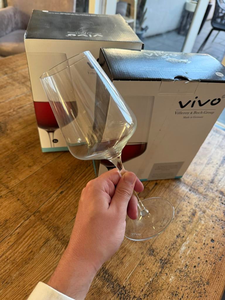 6 VIVO Villeroy & Boch glazen in doos, Ophalen of Verzenden, Zo goed als nieuw