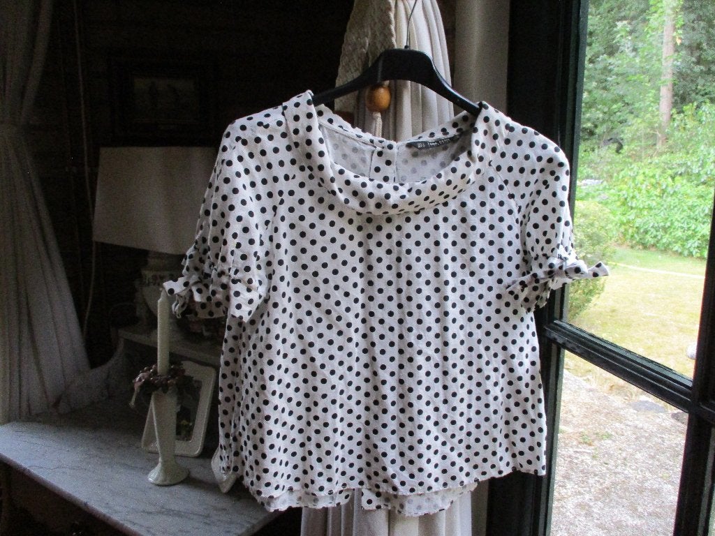 mj/NIEUW! ZARA/top/maat S/36/polkadot/korte mouw, Verzenden, Nieuw, Korte mouw, Maat 36 (S)