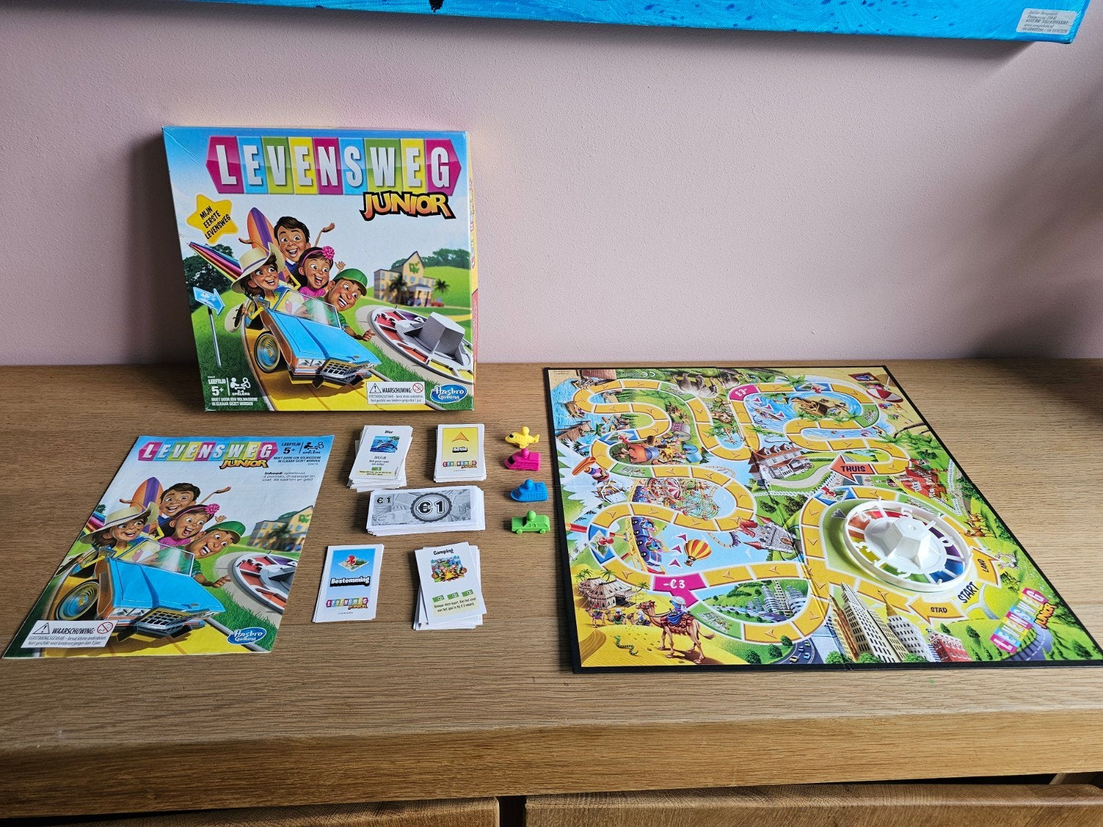 Levensweg Junior bordspel - Compleet en in goede staat, Drie of vier spelers, Ophalen of Verzenden, Zo goed als nieuw, Hasbro