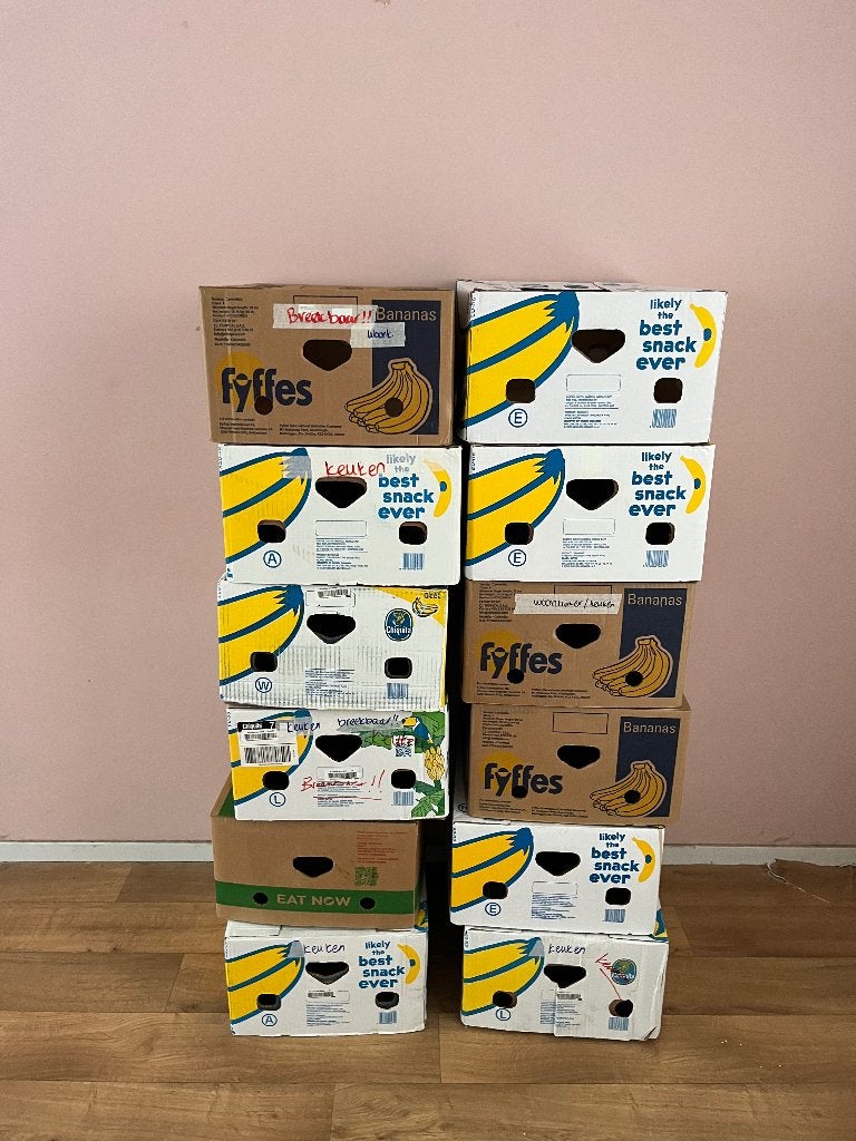 Gratis afhalen bananendozen, Ophalen, 40 tot 60 cm, 50 tot 75 cm, 35 tot 50 cm