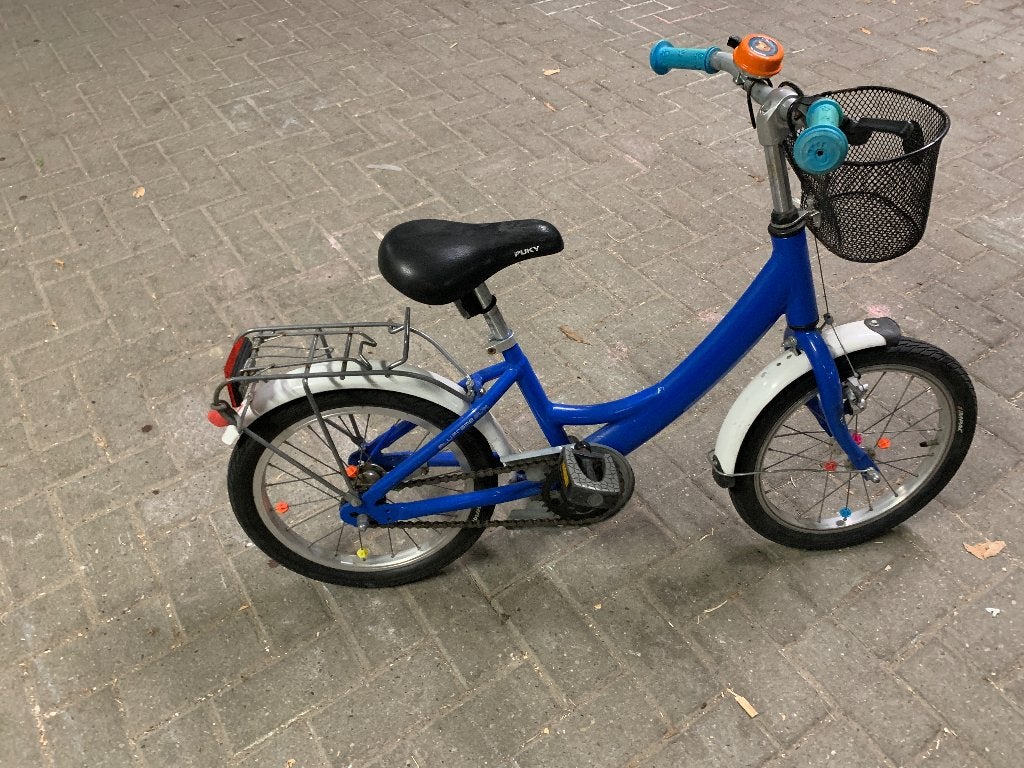Kinderfiets 16 inch blauw, Fietsen en Brommers, Ophalen, Terugtraprem, Puky, 16 tot 20 inch