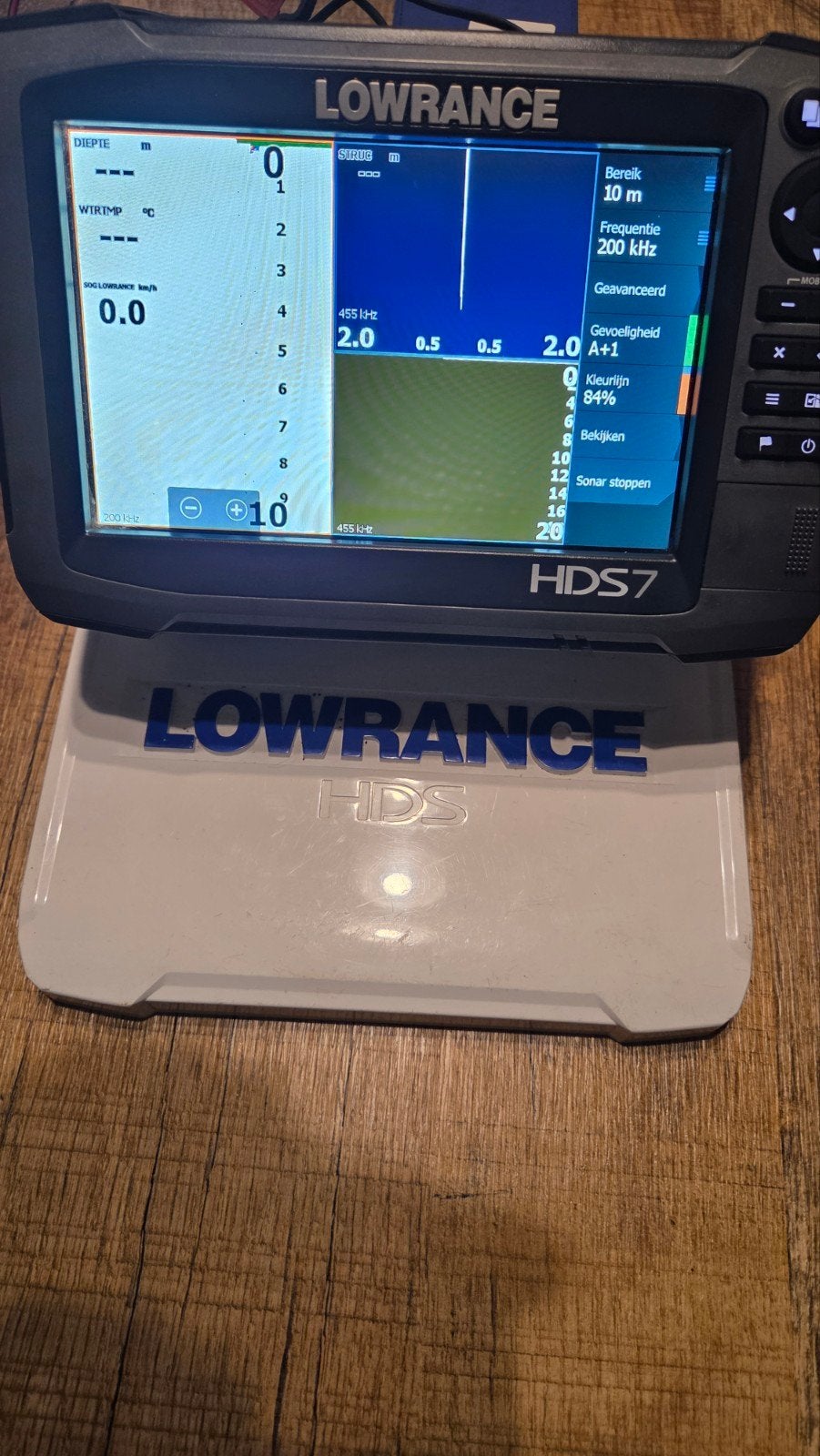 Lowrance HDS7 Fishfinder met transducer 3 in 1 en toebehoren, Ophalen of Verzenden, Zo goed als nieuw, Kaartplotter of Fish Finder