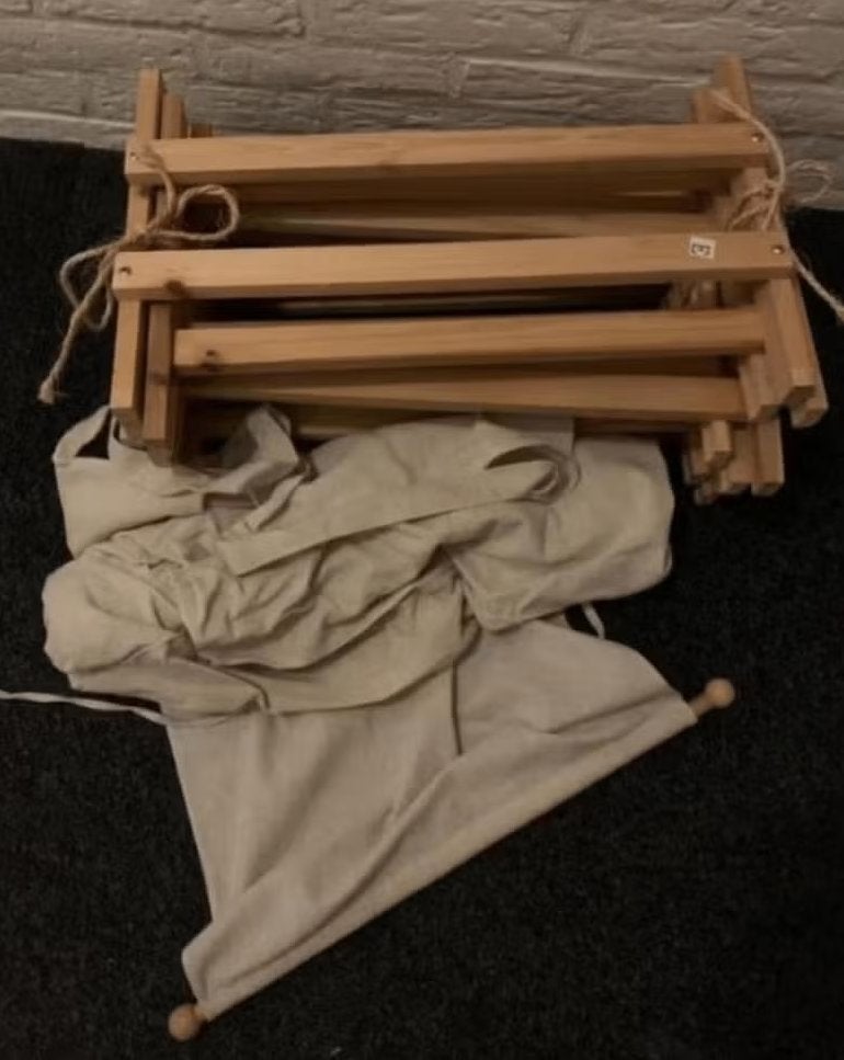 Schoenenkast> houten frame stoffen bedekking; 180 cm hoog, Ophalen, Zo goed als nieuw