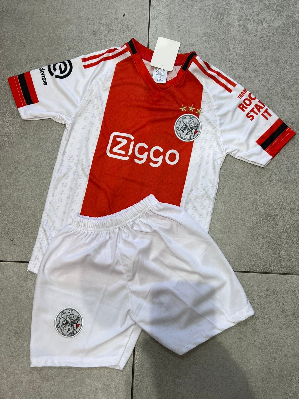 Ajax voetbal tenue, Maat XS of kleiner, Ophalen of Verzenden, Zo goed als nieuw, Set