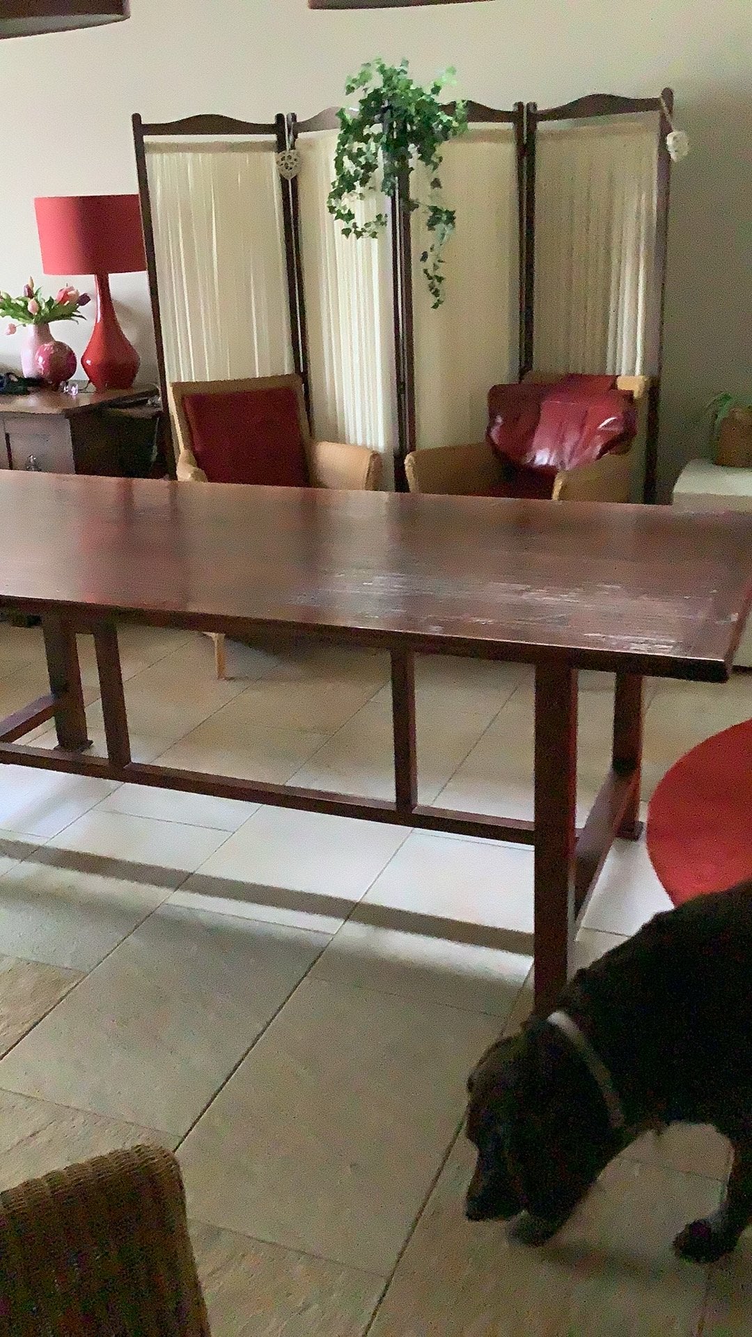Antieke tafel 210, Huis en Inrichting, Tafels | Eettafels, Ophalen, 100 tot 150 cm, Teakhout, 200 cm of meer