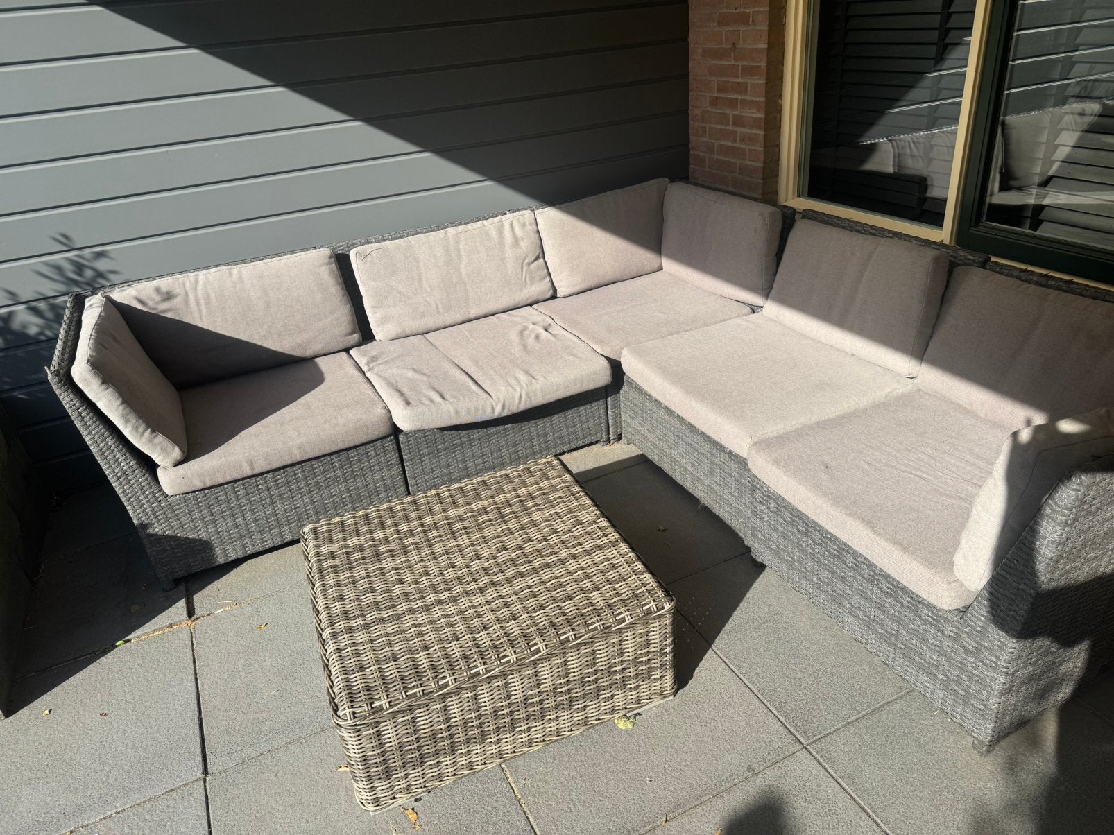 Gratis loungeset, ophalen, Ophalen, 5 zitplaatsen, Kunststof, Gebruikt
