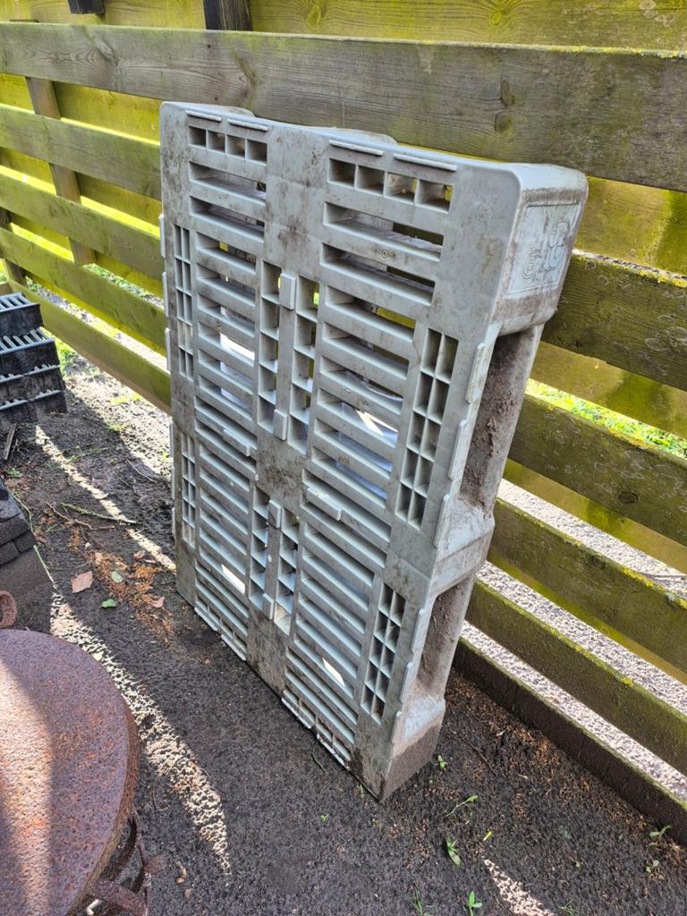 Kunstof pallet, Ophalen, Gebruikt