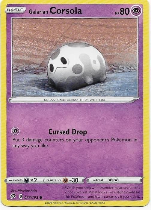 Rebel Clash,  Galarian Corsola [common] 78/192, Verzenden, Nieuw, Losse kaart