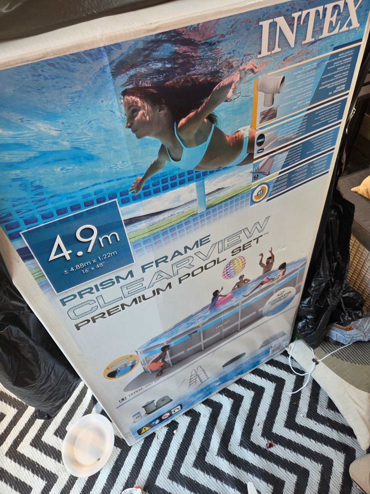 Nieuw Intex Zwembad 4.88m x 1.22m complete set prijsverlaagd, Ophalen