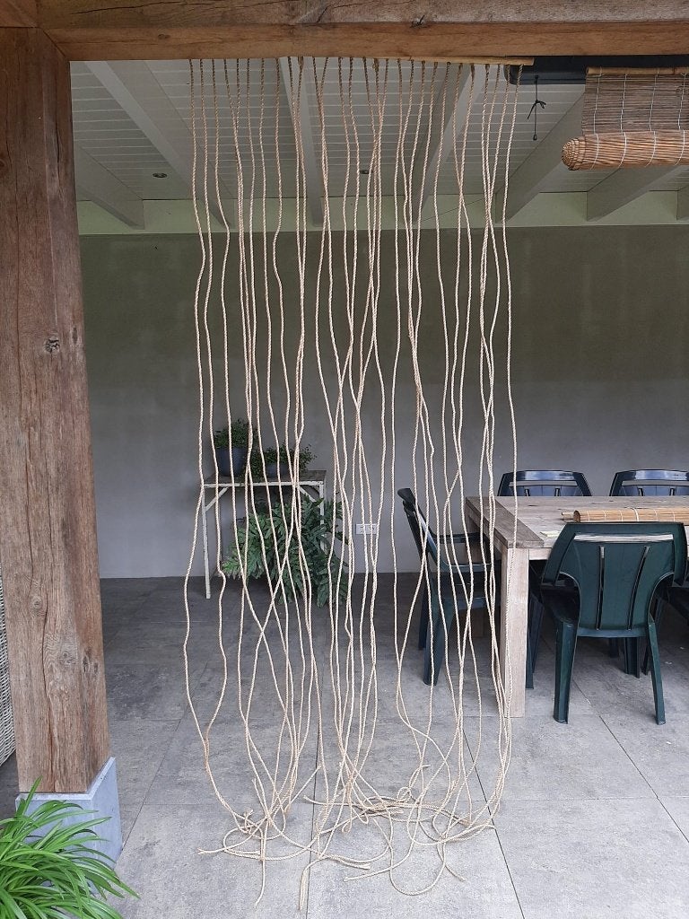 Decoratie gordijn van touw /wanddecoratie, 2 stuks beschikb., Ophalen of Verzenden, Zo goed als nieuw, Natuurlijk materiaal, Overige typen