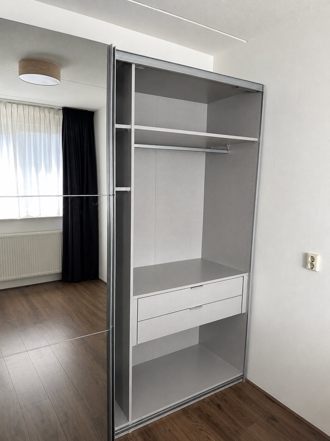 Schuifdeur kledingkast 250 cm, Huis en Inrichting, Kasten | Kledingkasten, Gebruikt, 200 cm of meer, Glas, 200 cm of meer