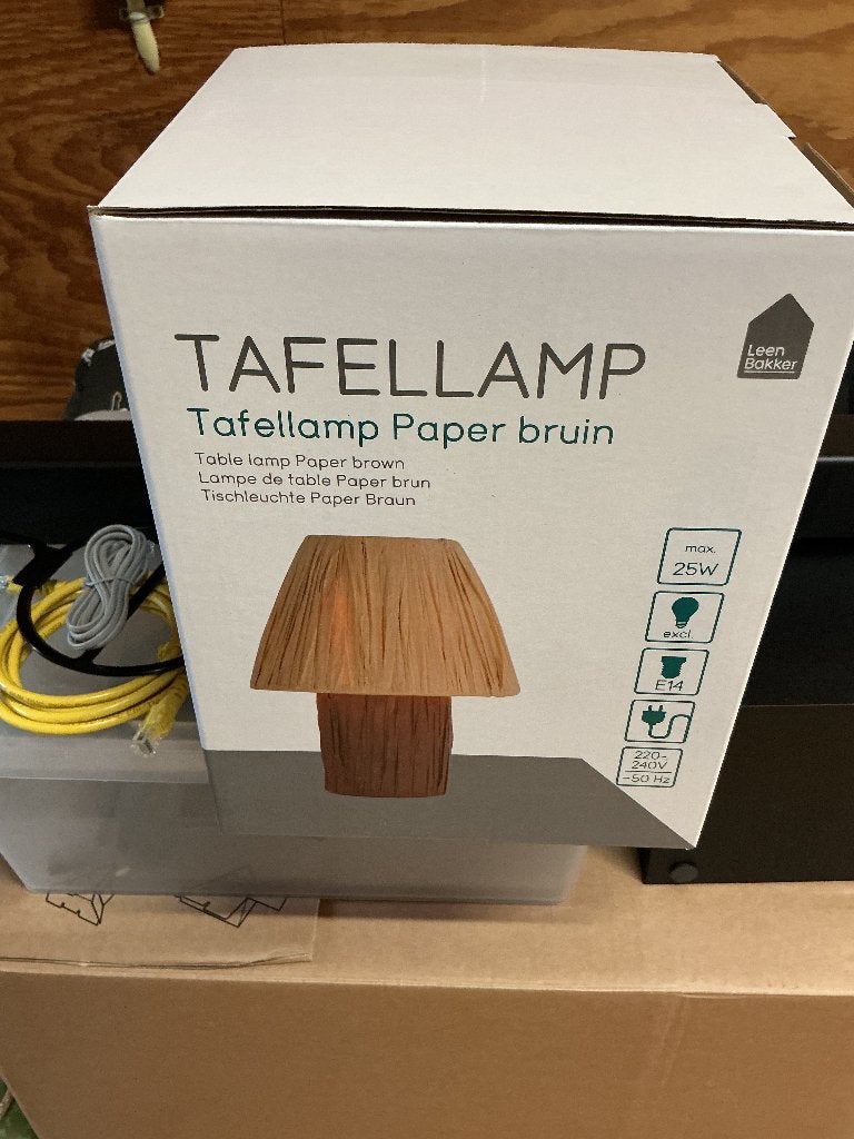 Tafellamp 2x. !, Ophalen, Natuurlijk materiaal, Nieuw, Sfeerlamp