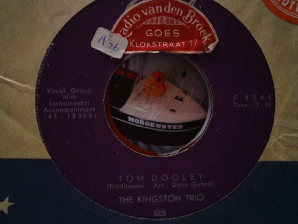 The Kingston Trio - Tom Dooley 26jul, Overige genres, 7 inch, Ophalen of Verzenden, Zo goed als nieuw