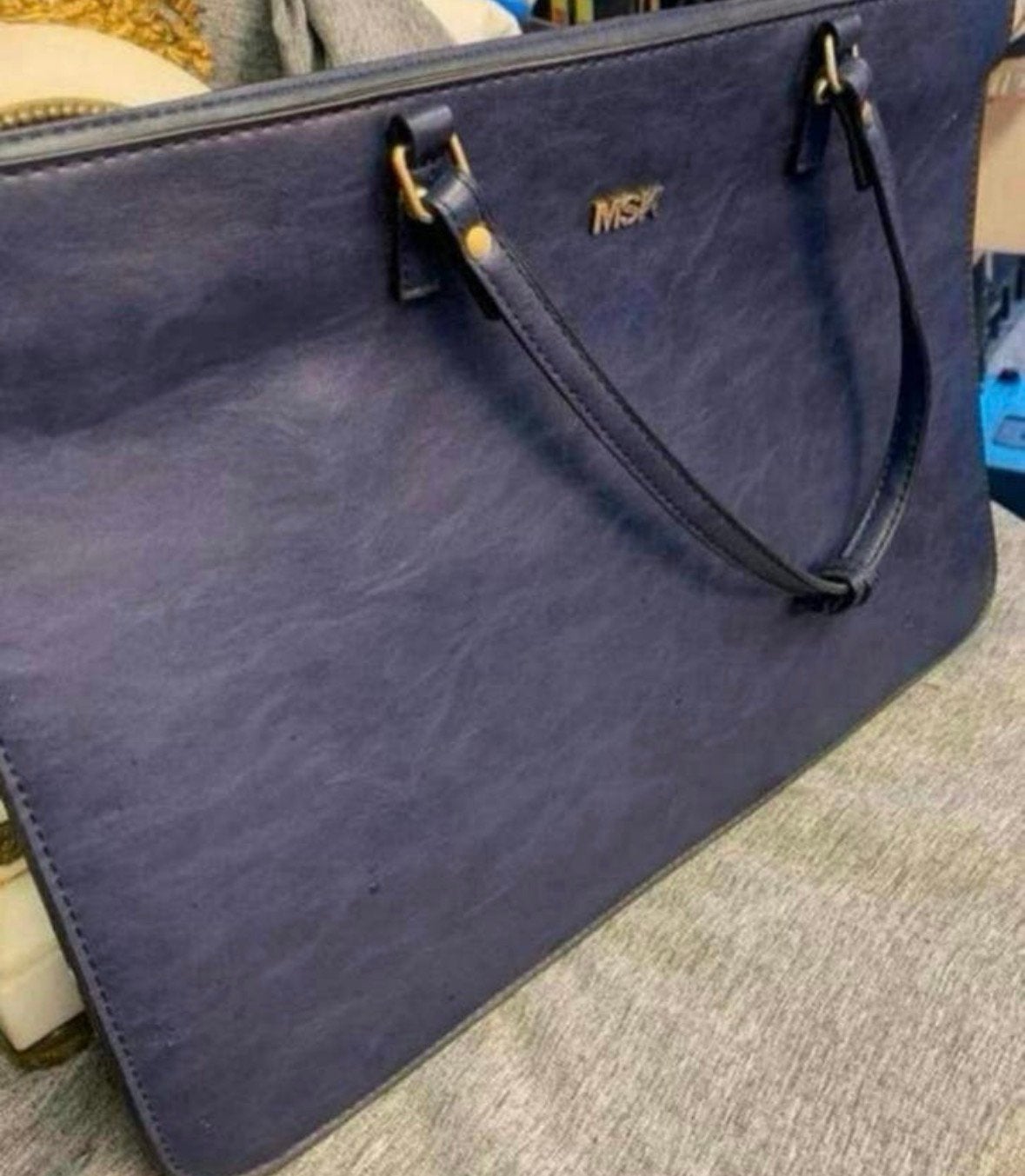 Mooie blauwe diplomate Dames /Laptop tas 40 cm breed, Ophalen of Verzenden, Gebruikt, Blauw, Overige typen