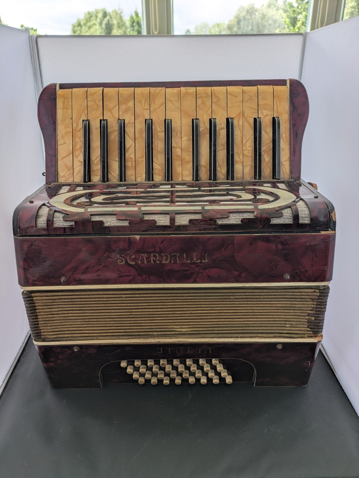 Vintage Scandalli accordeon - Speelt, niet helemaal intact, Ophalen, Gebruikt, Overige formaten, Scandalli