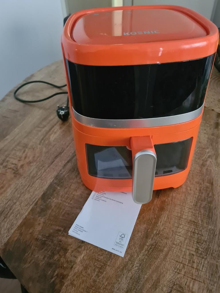 Koenic Airfryer - Oranje, Zo goed als nieuw, Witgoed en Apparatuur, Airfryers, Ophalen of Verzenden