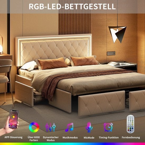 Modern Bed – Bedframe – Ledikant – Slaapbank – Bedkast, Corvance B.V., Verzenden, Nieuw, Corvancebol@gmail.com