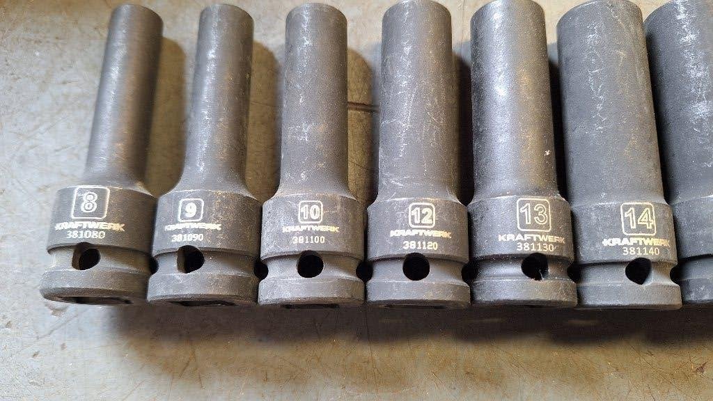 13x Kraftwerk LANGE kracht doppen Krachtdoppen 1/2" NIEUW, Auto diversen, ., Nieuw, Ophalen of Verzenden, .