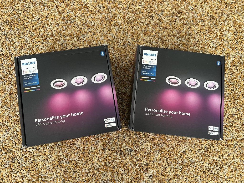 Philips Hue Centura inbouwspot wit GU10 (2x 3 spots), Kunststof, Nieuw, Ophalen of Verzenden, Led