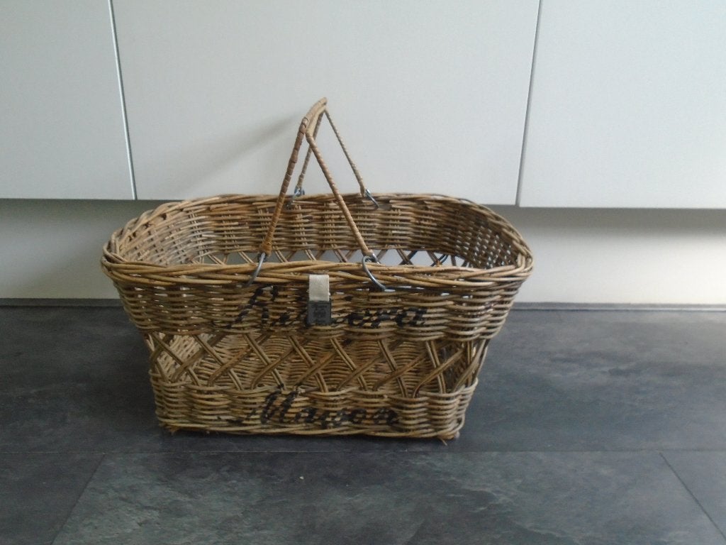 Riviera Maison Rattan Mand - Stijlvolle Opberger Winkelmand, Verzenden, Natuurlijk materiaal, Bruin, Landelijk