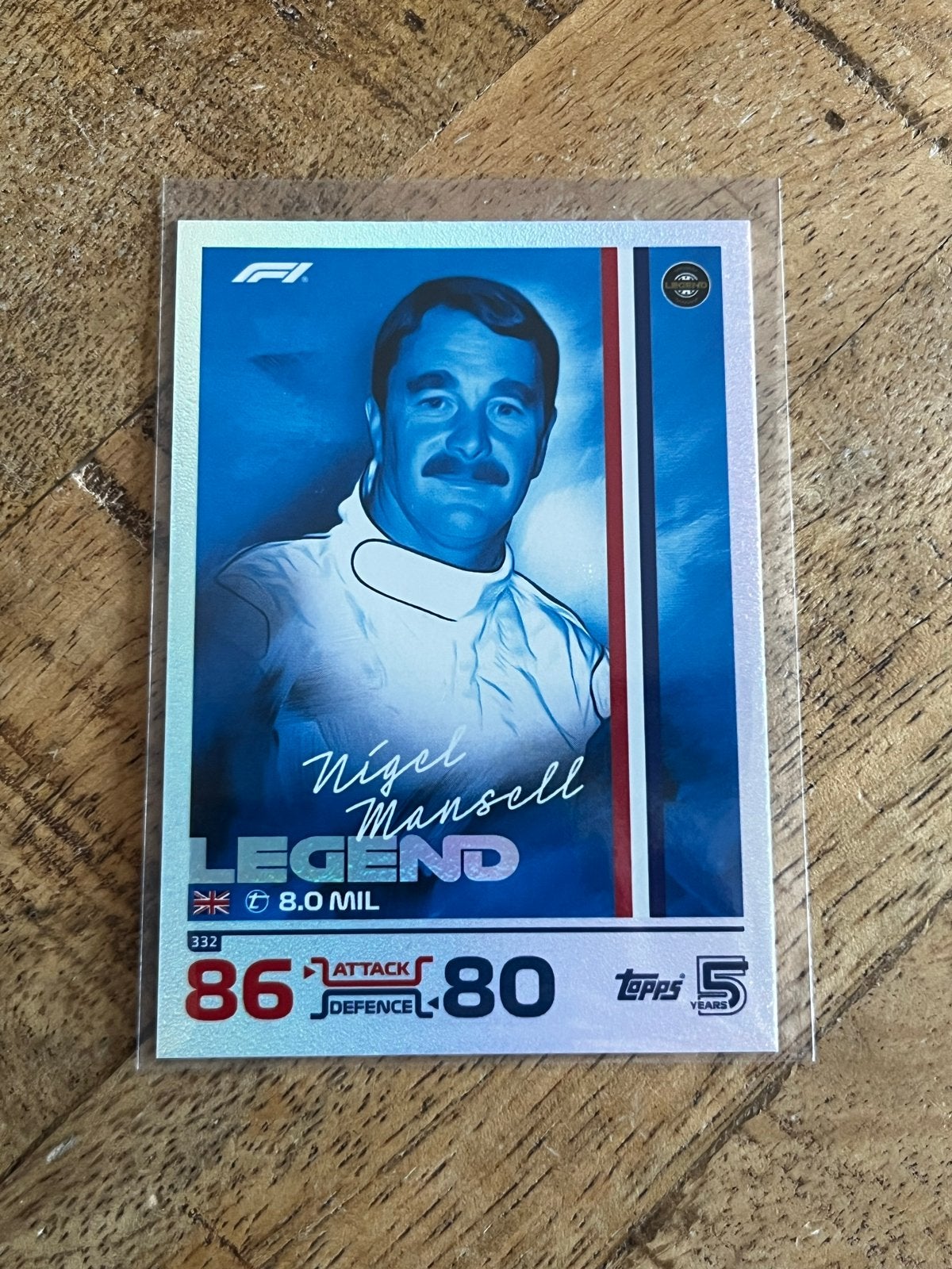 Nigel Mansell F1 Topps Turbo Attax kaart #332, Ophalen of Verzenden, Zo goed als nieuw, Formule 1