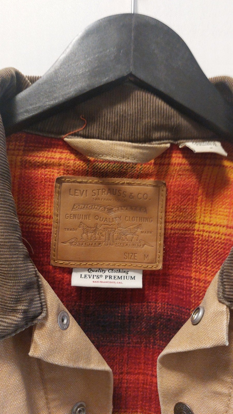 Levi's Canvas Spijkerjas  Kraag & Ruitjesvoering, Ophalen of Verzenden
