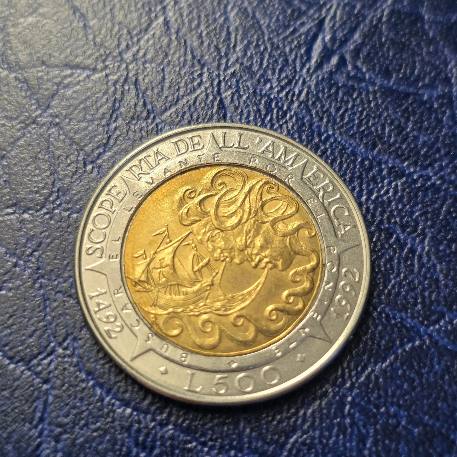 500 lire 1992 San Marino - Ontdekking van Amerika, Ophalen of Verzenden, Overige landen, Losse munt