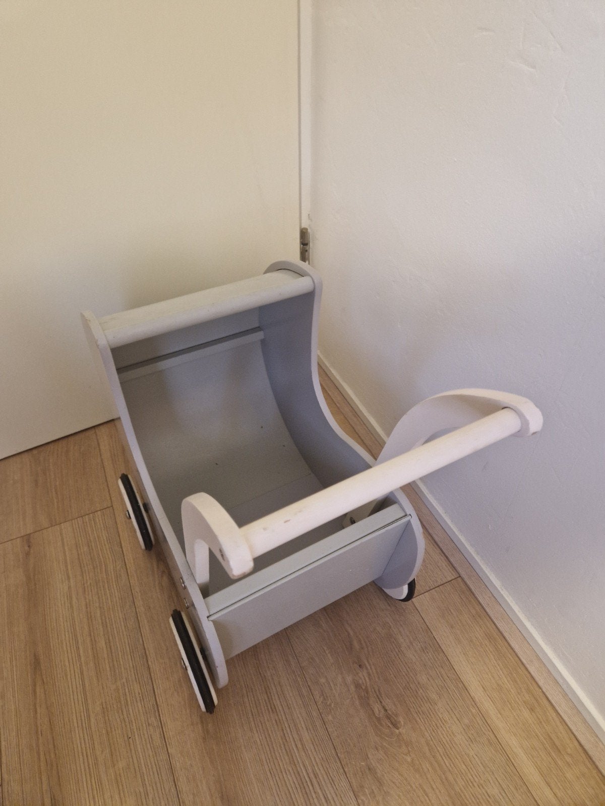 Houten poppenwagen - Grijs, Ophalen, Gebruikt, Overige typen