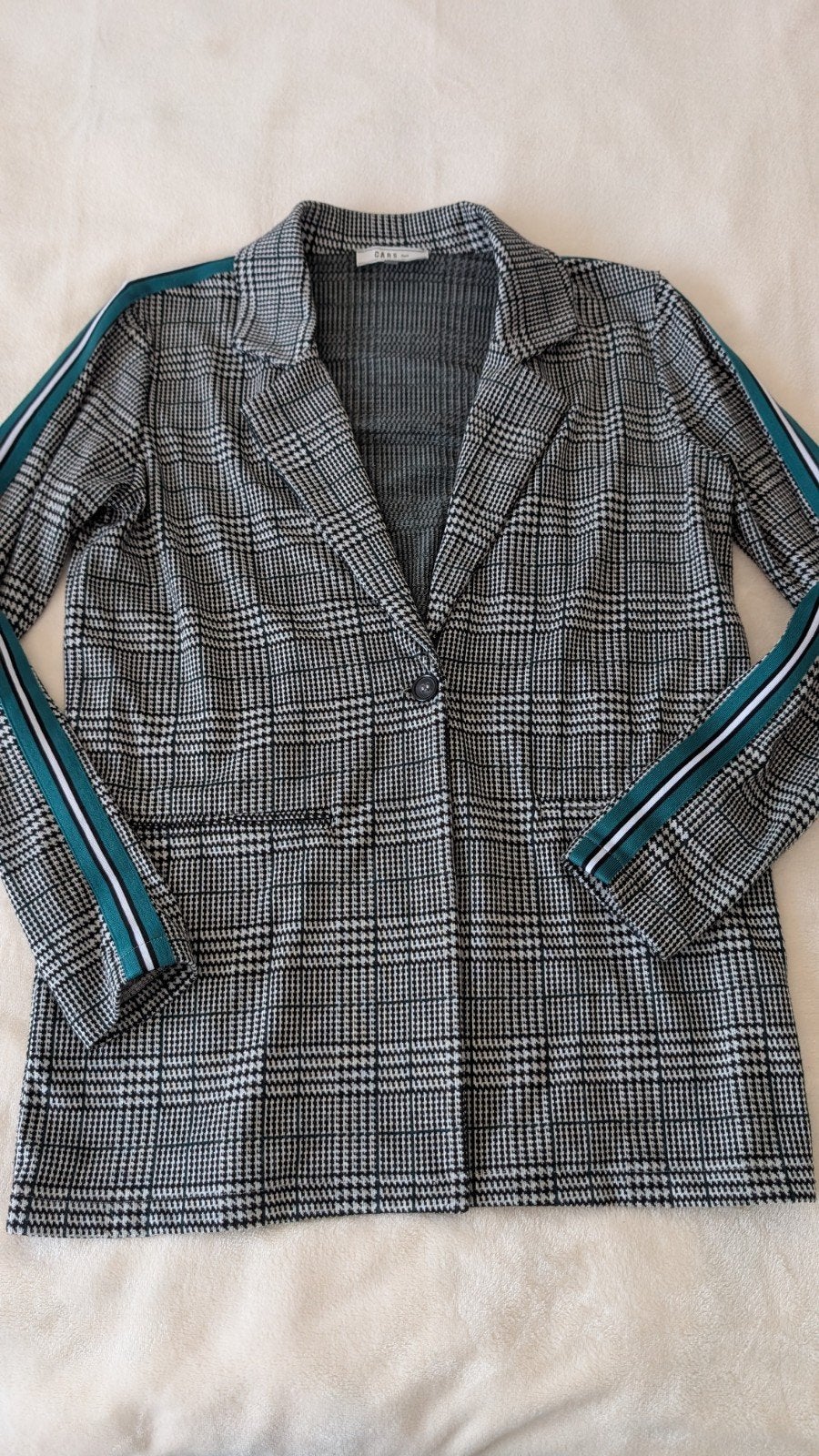 Cars Jeans Elian blazer geruit met groene sportbies maat S, Ophalen of Verzenden, Zo goed als nieuw, Jasje, Maat 36 (S)