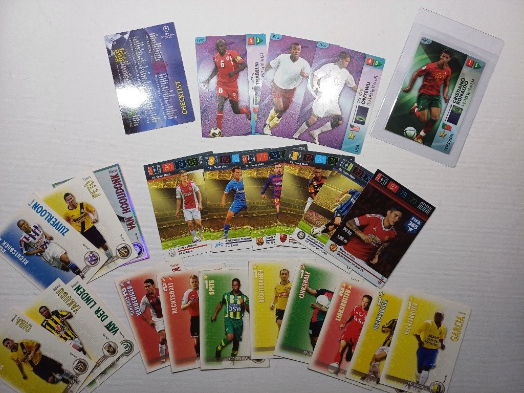 Panini Voetbal Cards Champions League Eredivisie Ronaldo, Ophalen of Verzenden, Gebruikt, Meerdere plaatjes