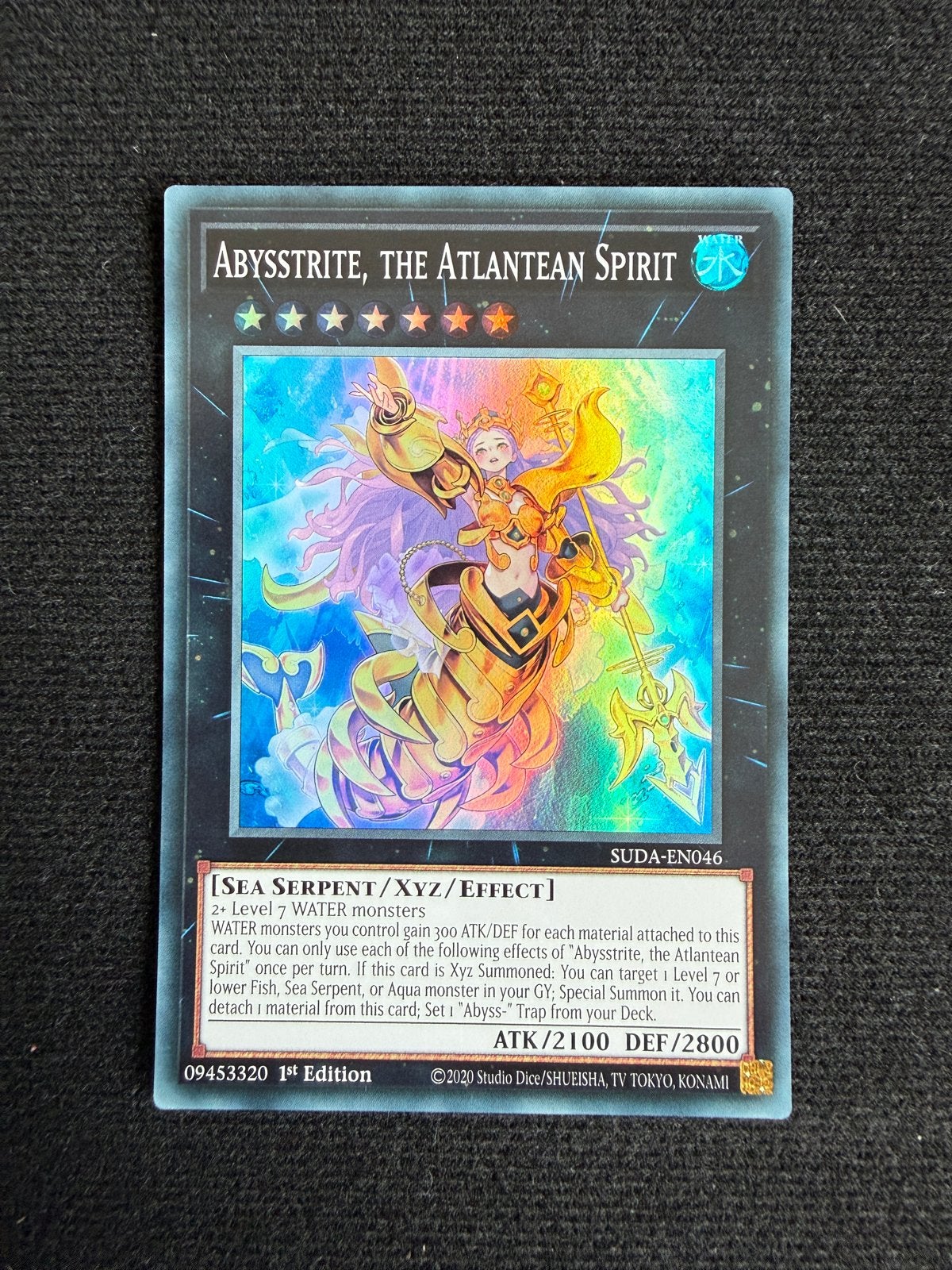 Abysstrite, the Atlantean Spirit - SR - SUDA-EN046 1st, Verzenden, Zo goed als nieuw, Losse kaart, Foil