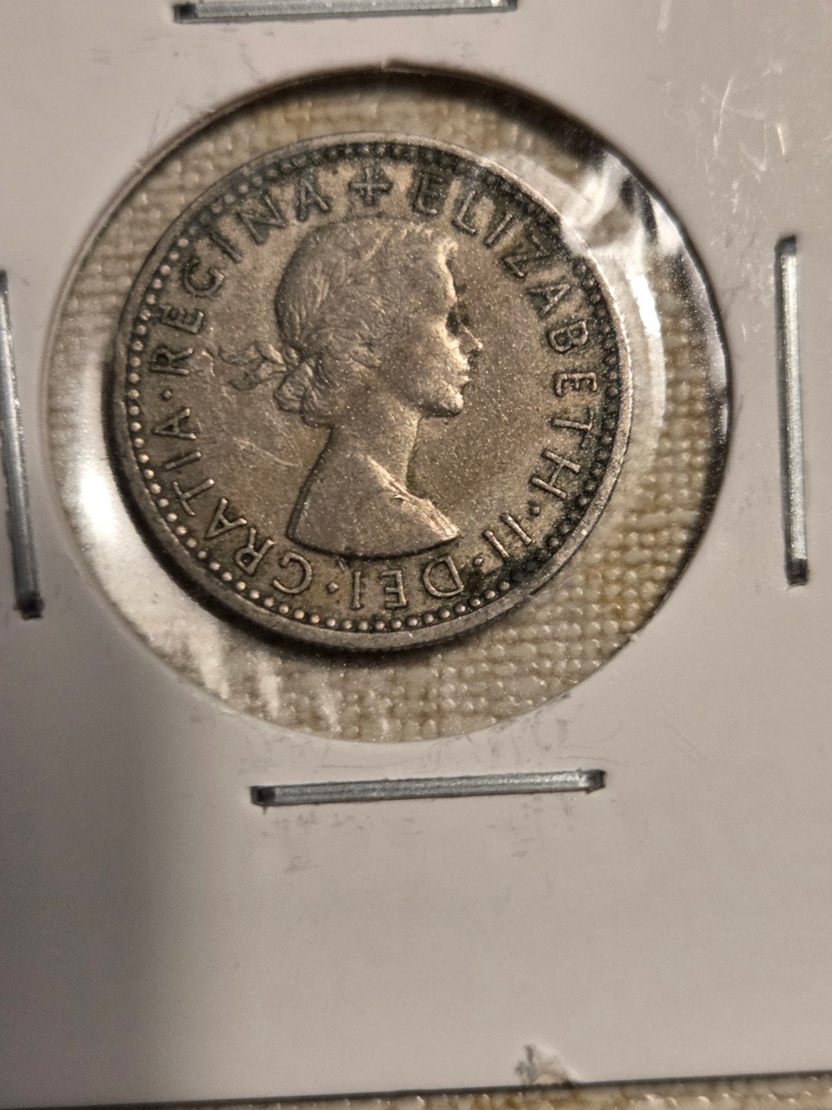 Zilveren Six Pence Munt 1958 - Koningin Elizabeth II, Ophalen of Verzenden, Zuidoost-Azië