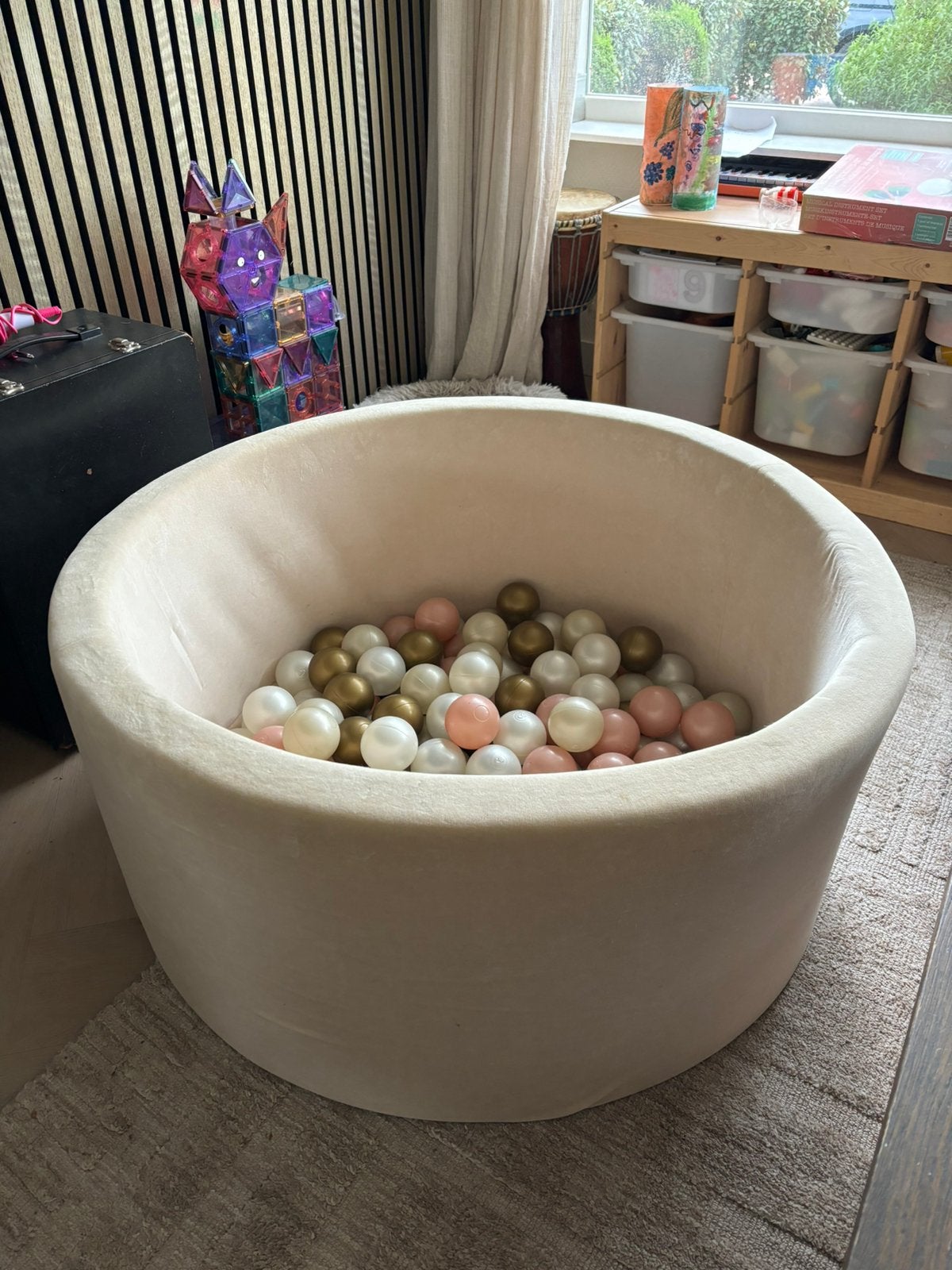 Moje Ballenbak Beige Velour, Ophalen, Zo goed als nieuw, Overige typen